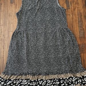 Northern Reflections Black and White Midi Dress